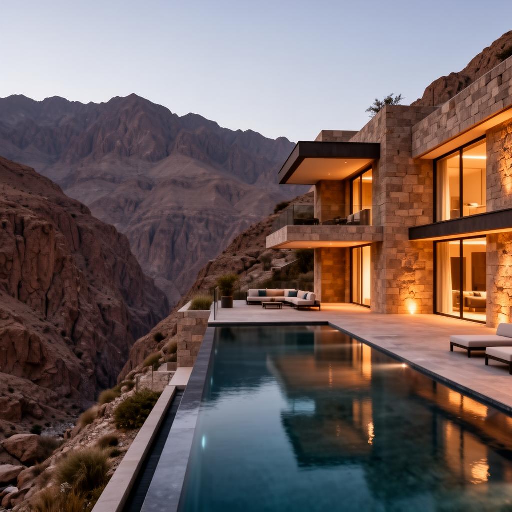Luxury mountain villa with infinity pool in Jabal Akhdar